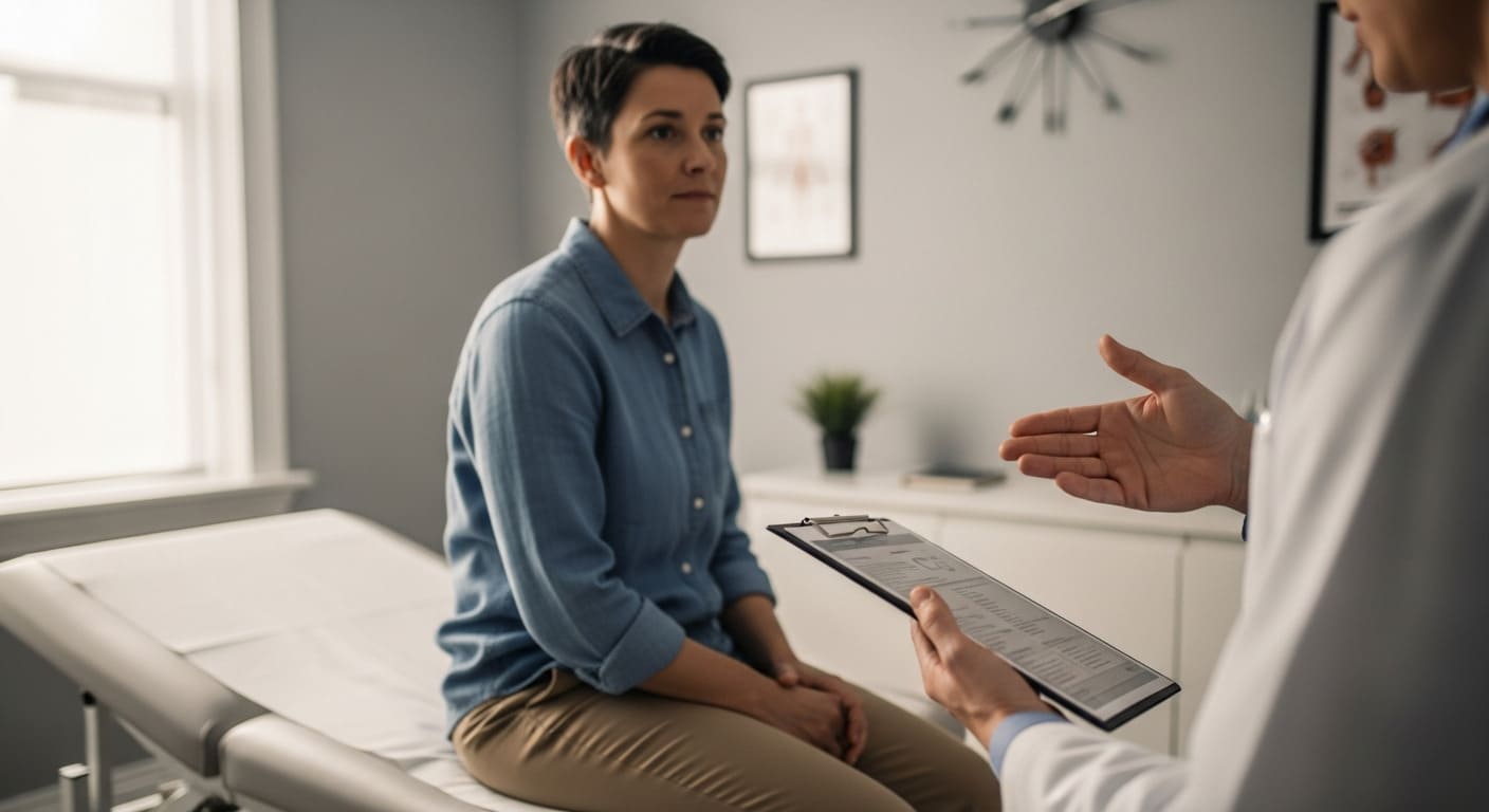 человек с инсомнией на приеме у врача